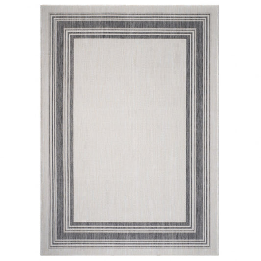 8' X 10' Gray Indoor Outdoor Area Rug