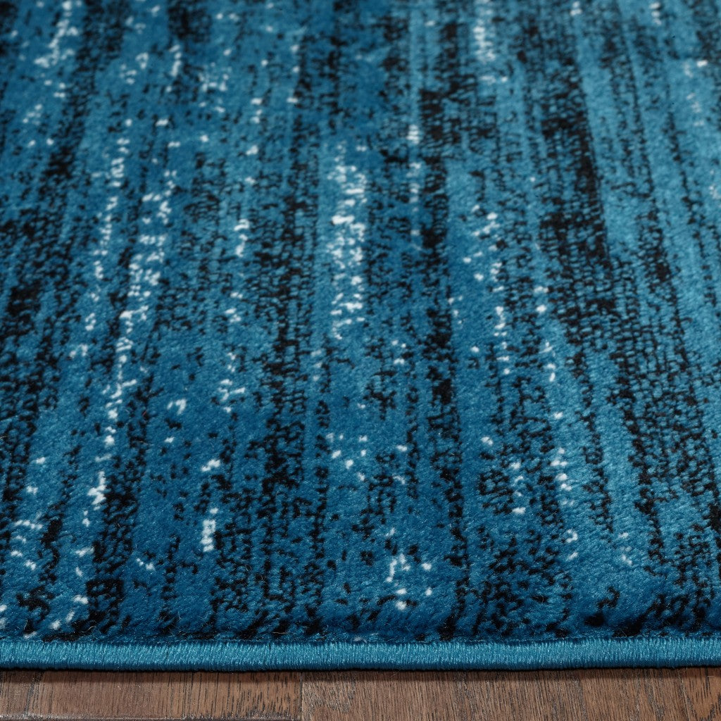 5’ x 7’ Blue Abstract Ocean Area Rug