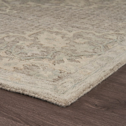 5' X 8' Beige Wool Dhurrie Handmade Area Rug