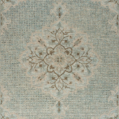 5' X 8' Blue Wool Hand Tufted Area Rug