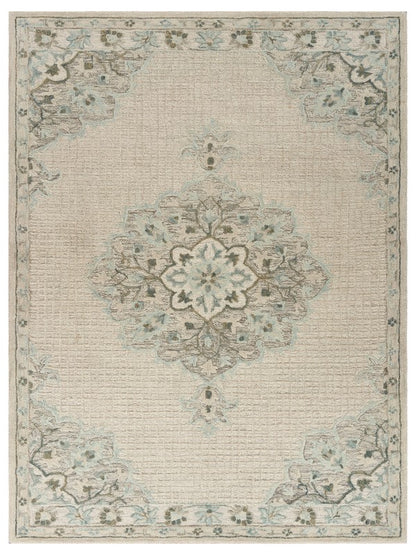 5' X 8' Ivory Wool Dhurrie Handmade Area Rug