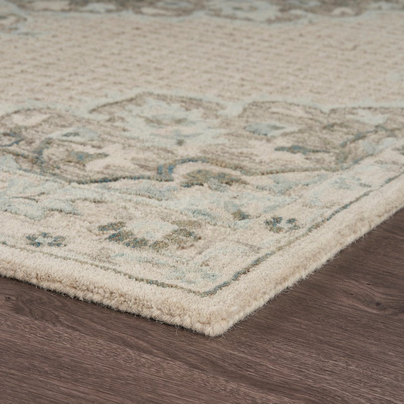 5' X 8' Ivory Wool Dhurrie Handmade Area Rug