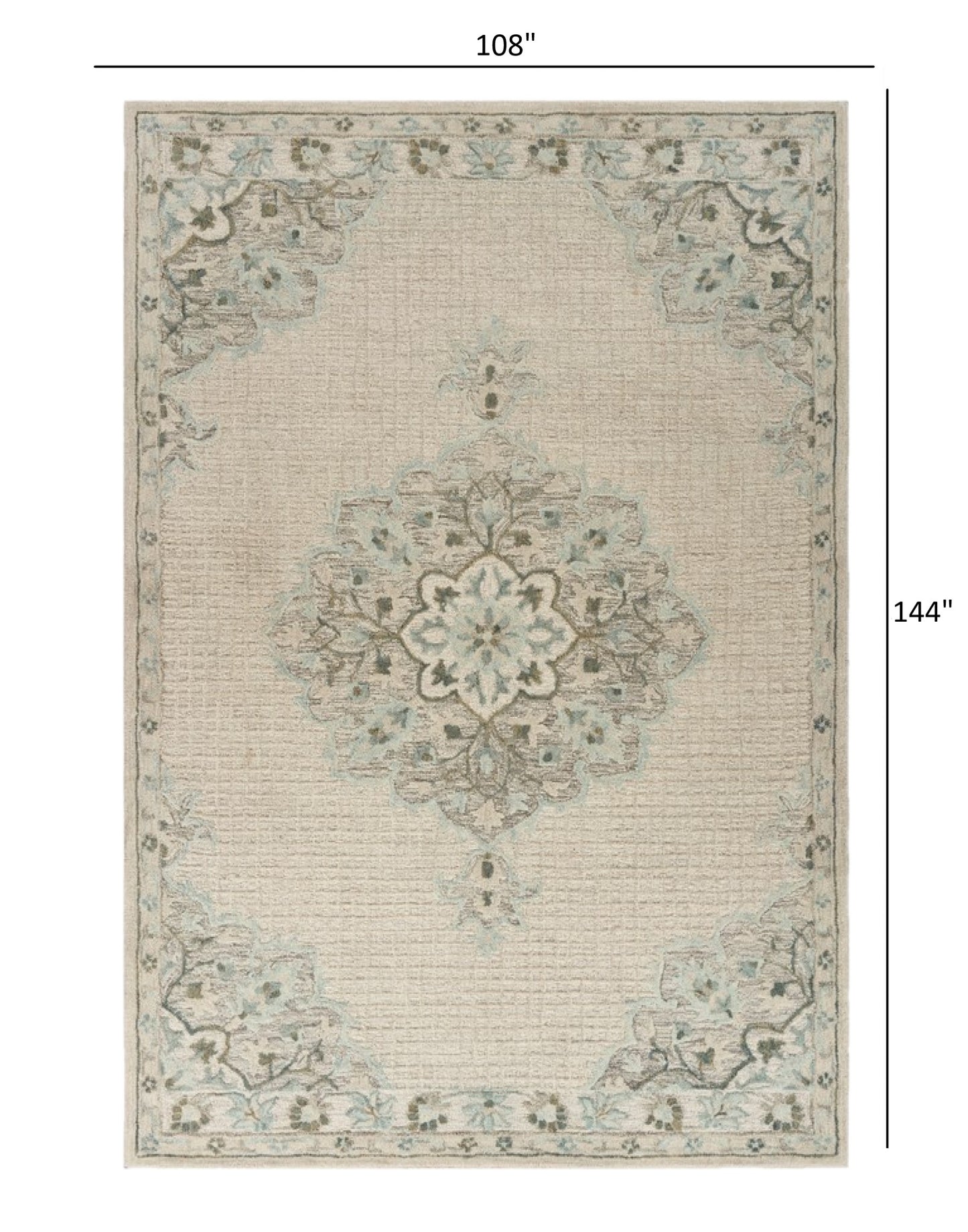 5' X 8' Ivory Wool Dhurrie Handmade Area Rug