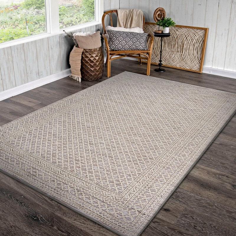 5' X 7' Gray Indoor Outdoor Area Rug - FurniFindUSA