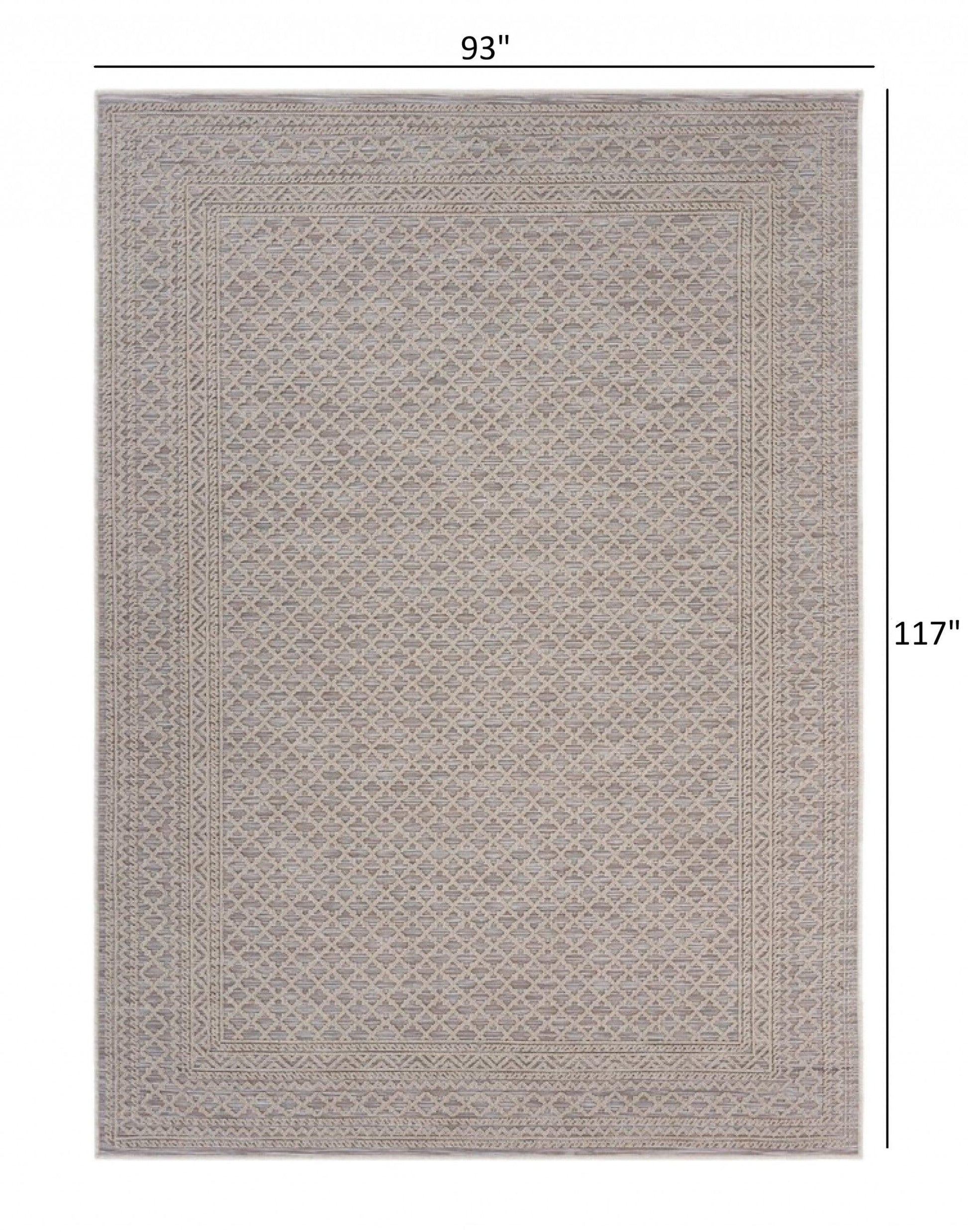 5' X 7' Gray Indoor Outdoor Area Rug - FurniFindUSA