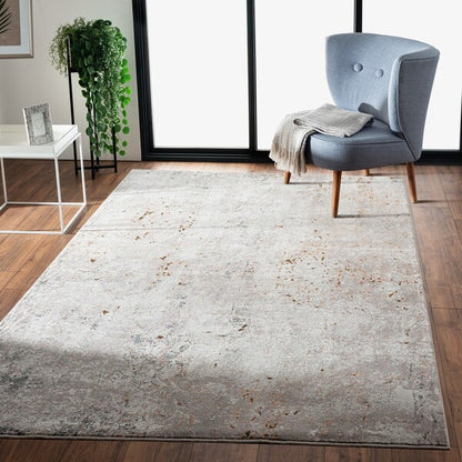 5’ x 8’ Light Gray Modern Abstract Area Rug