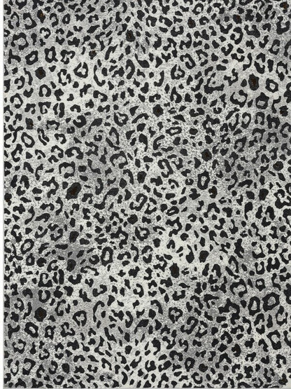 8’ x 10’ Black and Gray Cheetah Print Area Rug