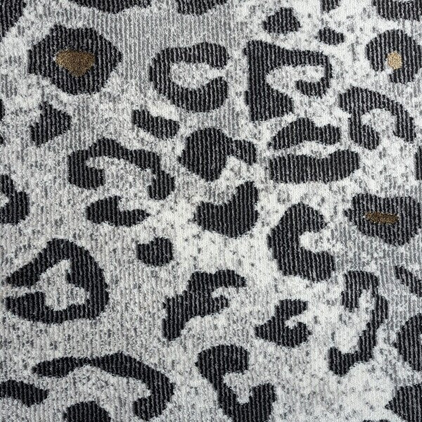 8’ x 10’ Black and Gray Cheetah Print Area Rug