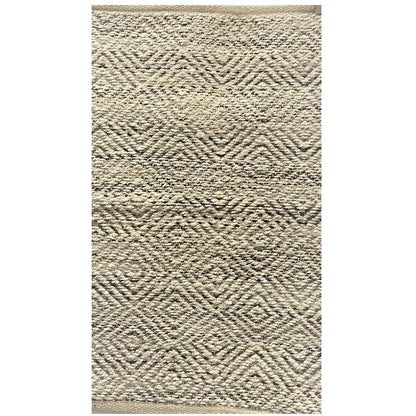 2' X 5' Gray Dhurrie Hand Woven Area Rug