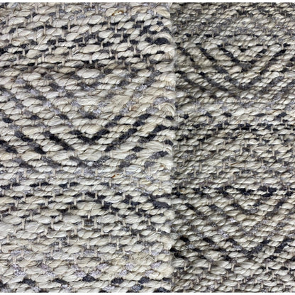 2' X 5' Gray Dhurrie Hand Woven Area Rug