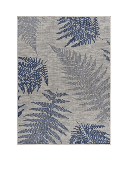 5' X 7' Blue And Gray Indoor Outdoor Area Rug - FurniFindUSA