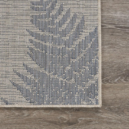 5' X 7' Blue And Gray Indoor Outdoor Area Rug - FurniFindUSA