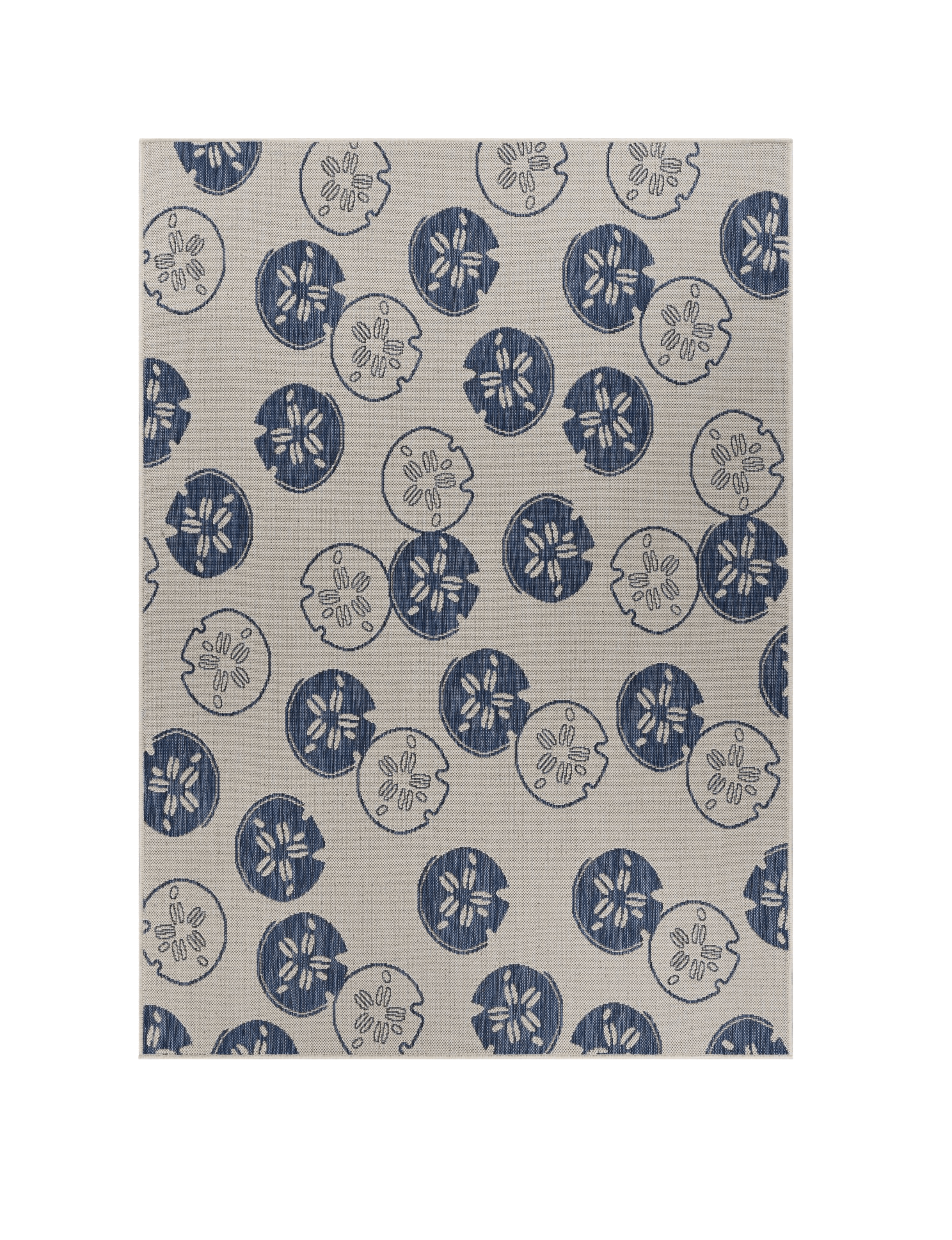 5' X 7' Blue And Gray Indoor Outdoor Area Rug - FurniFindUSA