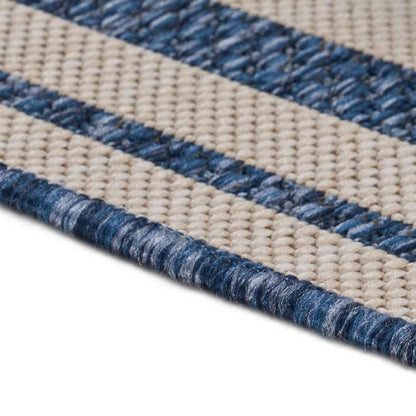 5' X 7' Blue And Gray Indoor Outdoor Area Rug - FurniFindUSA