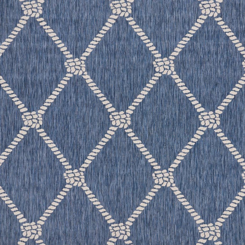 5' X 7' Blue And Gray Indoor Outdoor Area Rug - FurniFindUSA