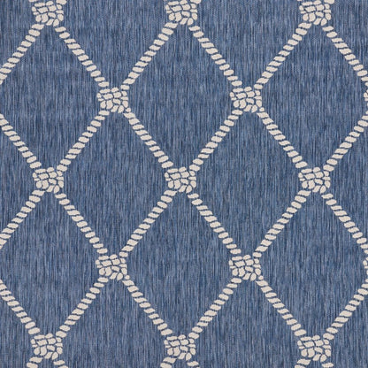 8' X 10' Blue And Gray Indoor Outdoor Area Rug HomeRoots