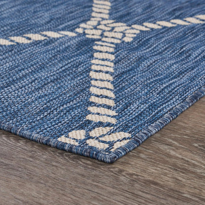 8' X 10' Blue And Gray Indoor Outdoor Area Rug HomeRoots