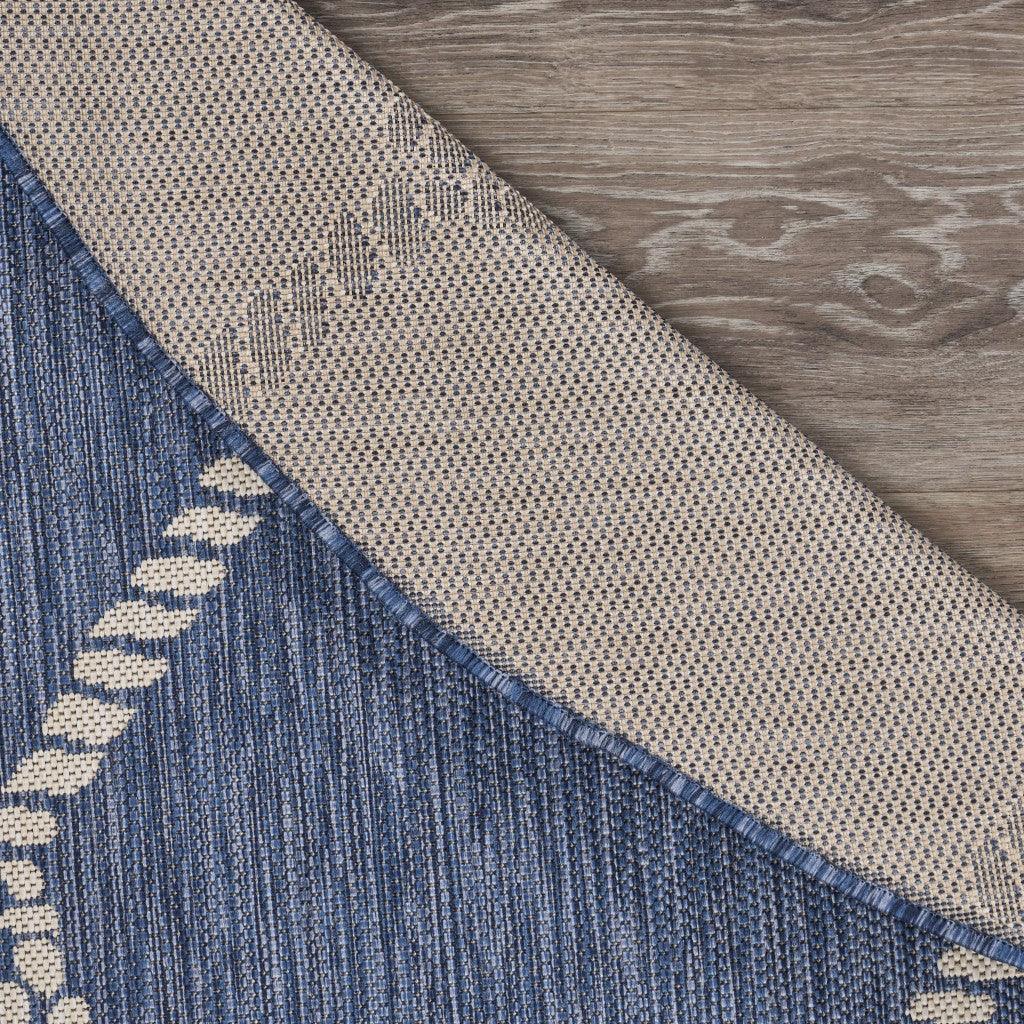 5' X 7' Blue And Gray Indoor Outdoor Area Rug - FurniFindUSA