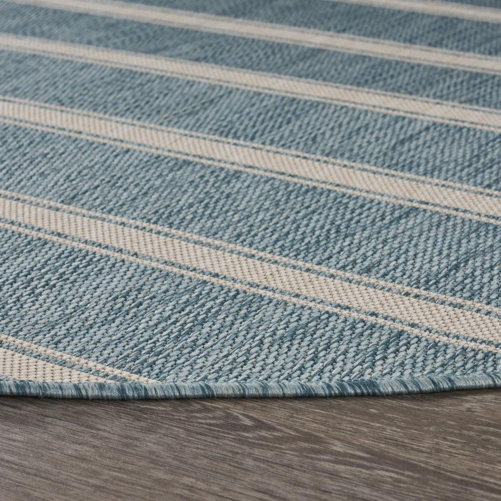 5' X 7' Blue And Gray Indoor Outdoor Area Rug - FurniFindUSA