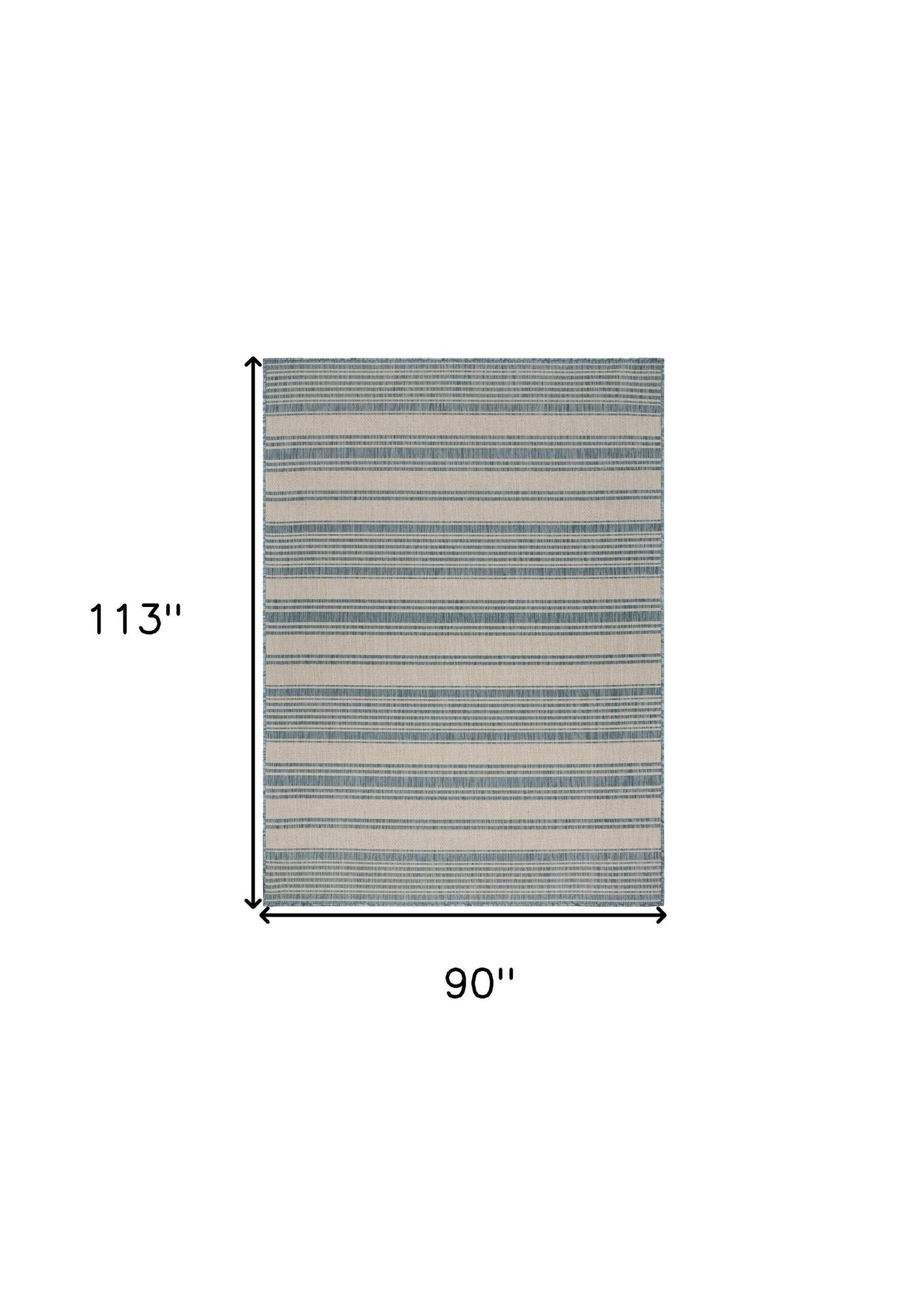 5' X 7' Blue And Gray Indoor Outdoor Area Rug - FurniFindUSA