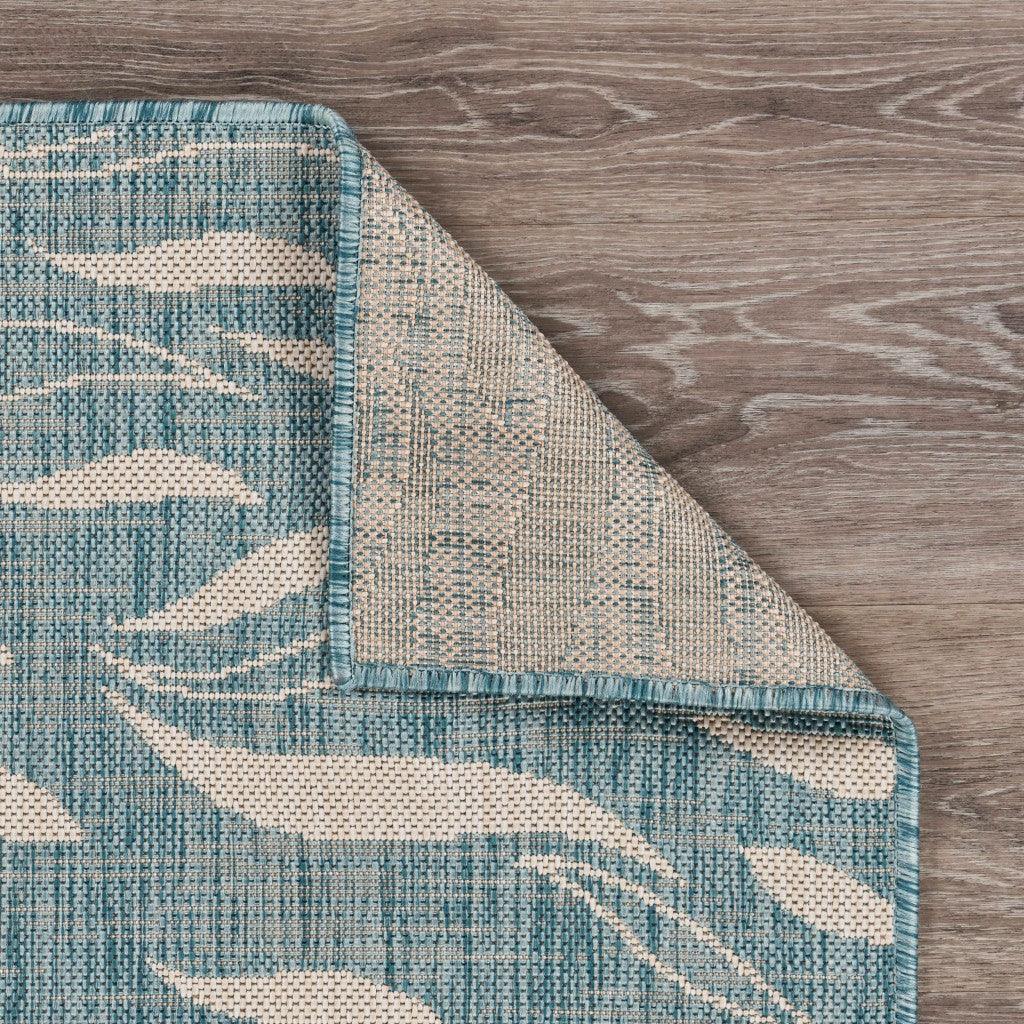 5' X 7' Blue And Gray Indoor Outdoor Area Rug - FurniFindUSA