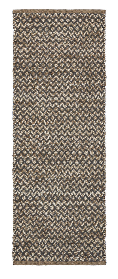 3’ x 5’ Gray Toned Chevron Patterned Runner Rug