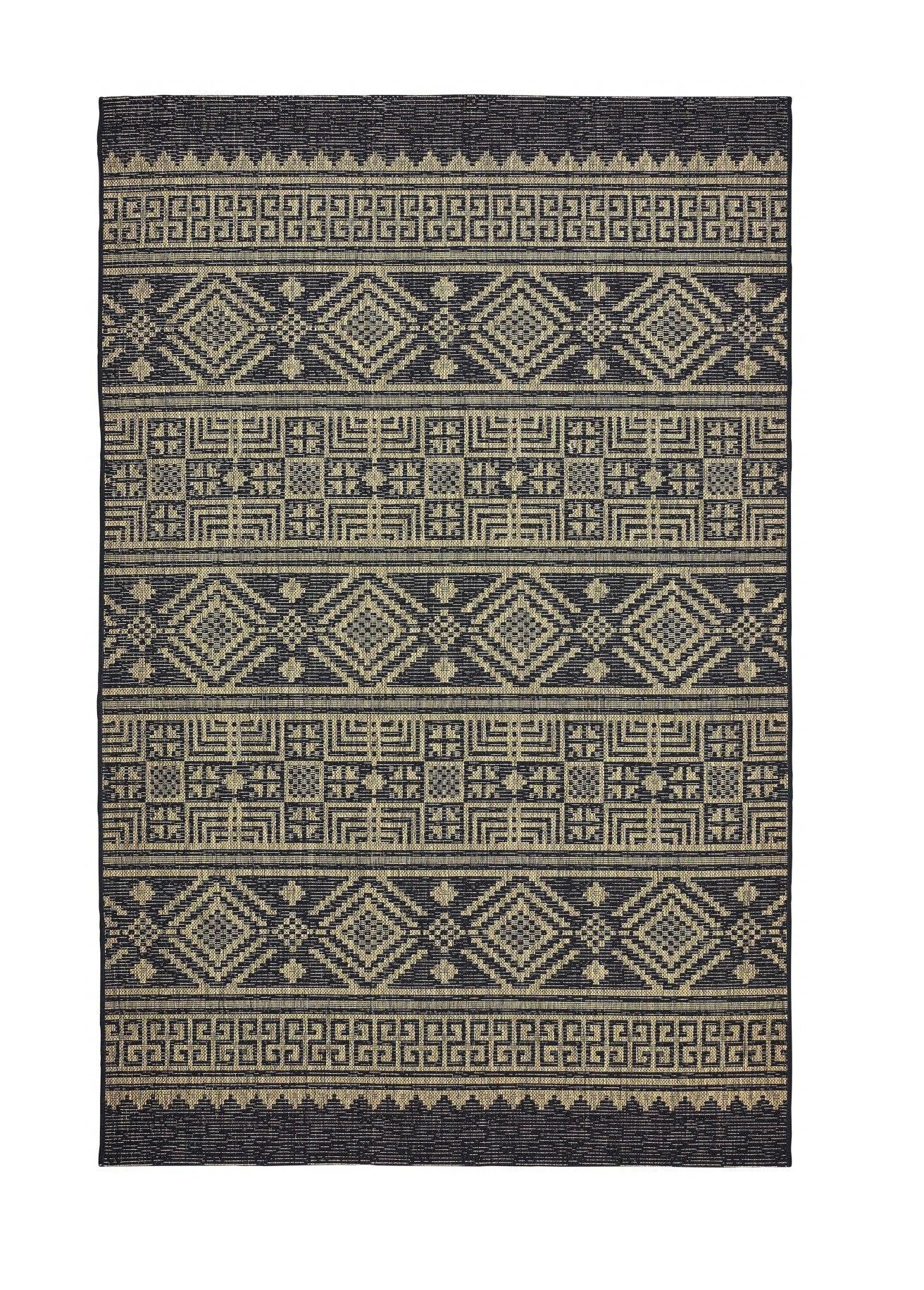 5' X 8' Brown And Black Indoor Outdoor Area Rug - FurniFindUSA