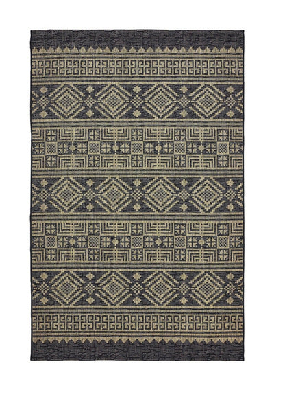 5' X 8' Brown And Black Indoor Outdoor Area Rug - FurniFindUSA