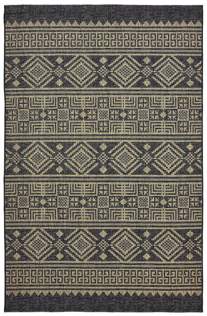 5' X 8' Brown And Black Indoor Outdoor Area Rug - FurniFindUSA