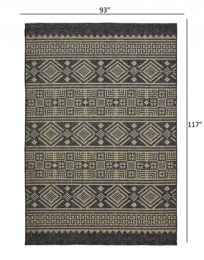 5' X 8' Brown And Black Indoor Outdoor Area Rug - FurniFindUSA