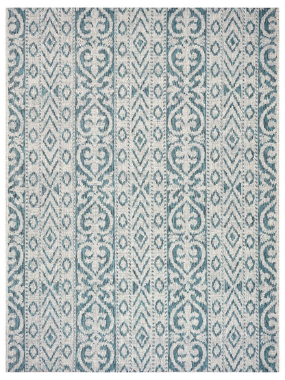 8' X 10' Blue And White Indoor Outdoor Area Rug FurniFindUSA