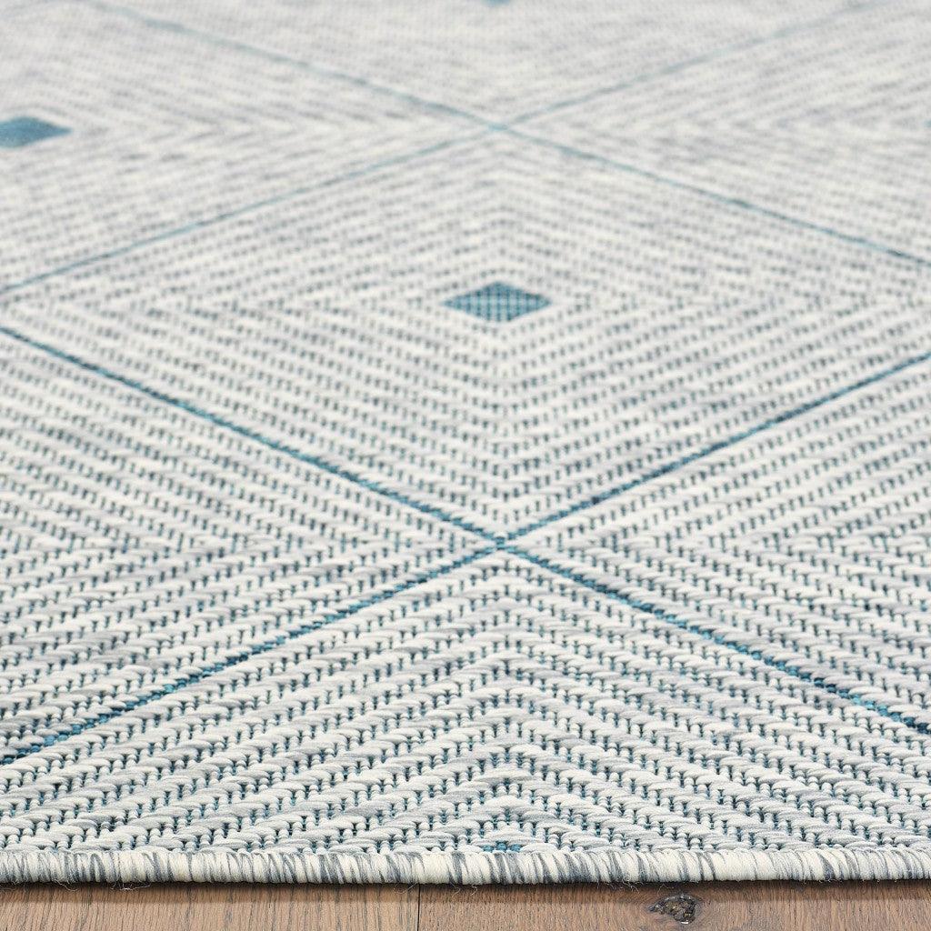 2' X 3' Blue And Gray Indoor Outdoor Area Rug - FurniFindUSA