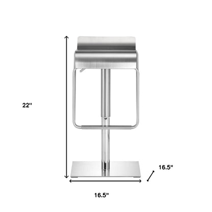 32" Steel Swivel Backless Bar Height Bar Chair