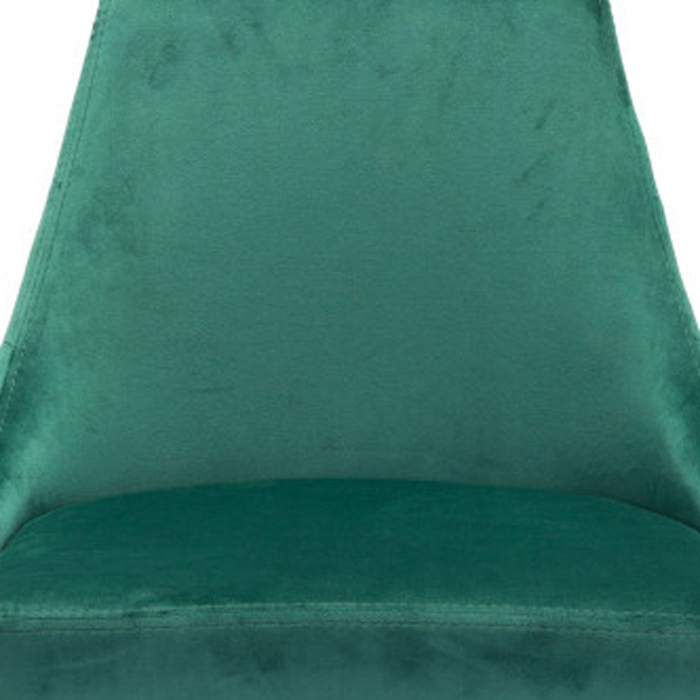 30" Green And Black Steel Low Back Bar Height Bar Chair