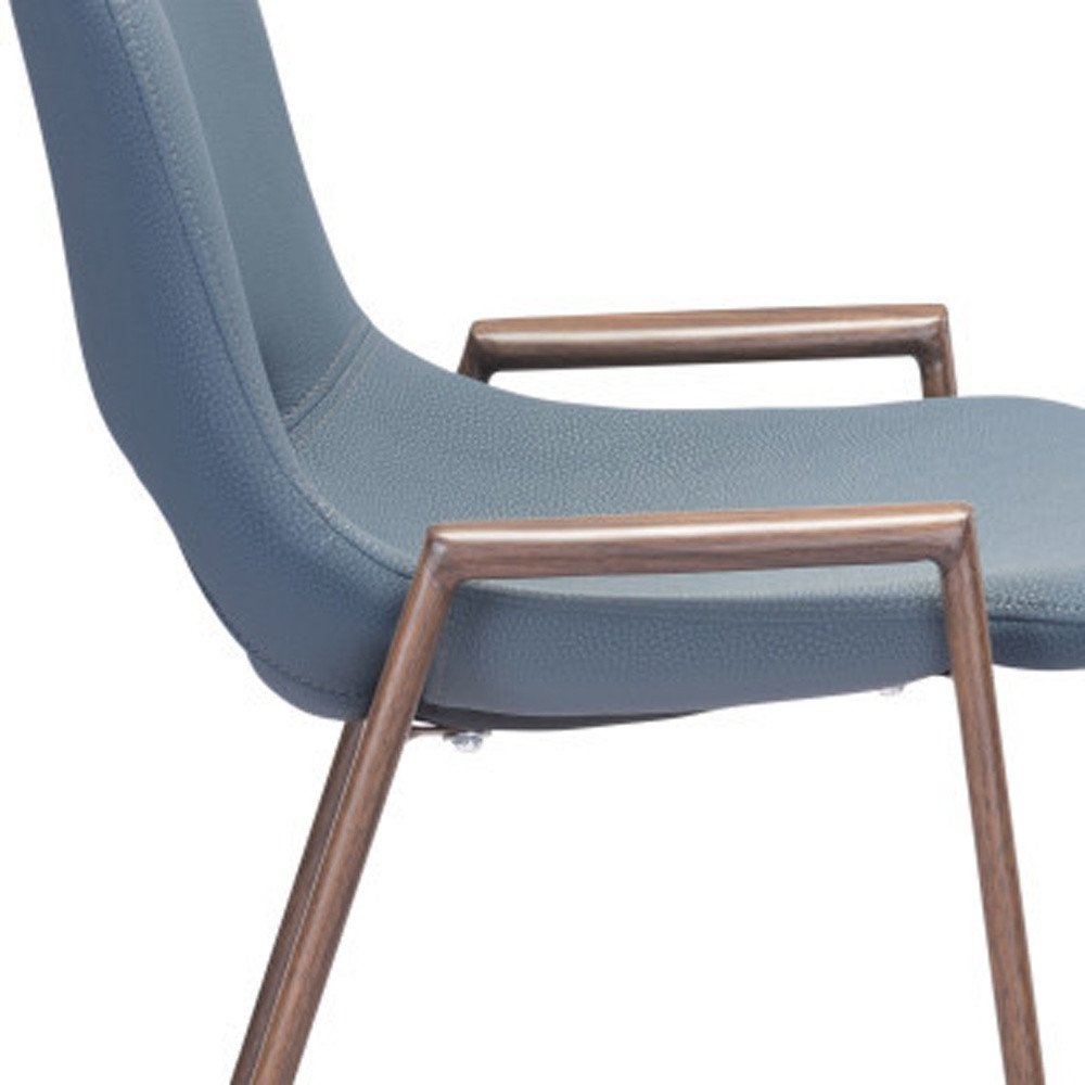 Set of Two 29" Gray And Brown Faux Leather And Steel Low Back Bar Height Bar Chairs HomeRoots