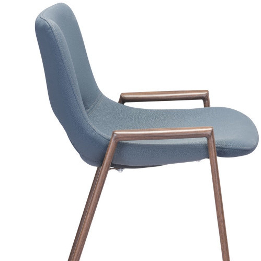 Set of Two 29" Gray And Brown Faux Leather And Steel Low Back Bar Height Bar Chairs HomeRoots