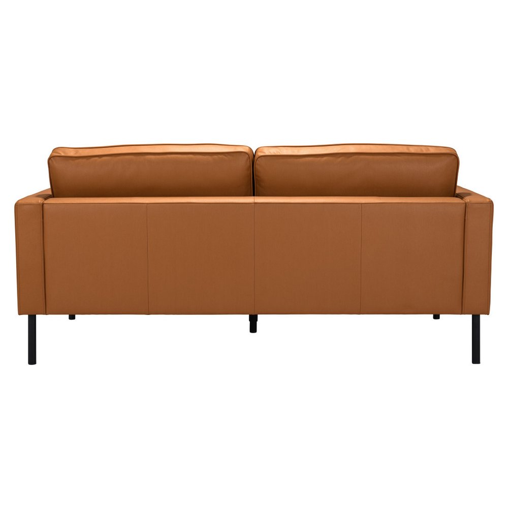 72" Brown Polyester Sofa With Black Legs HomeRoots