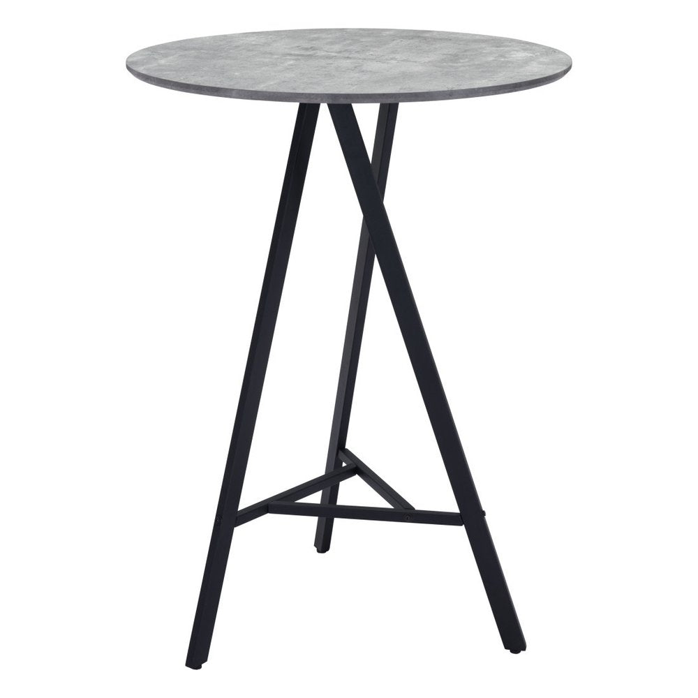 32" Gray and Black Rounded Steel Bar Table HomeRoots