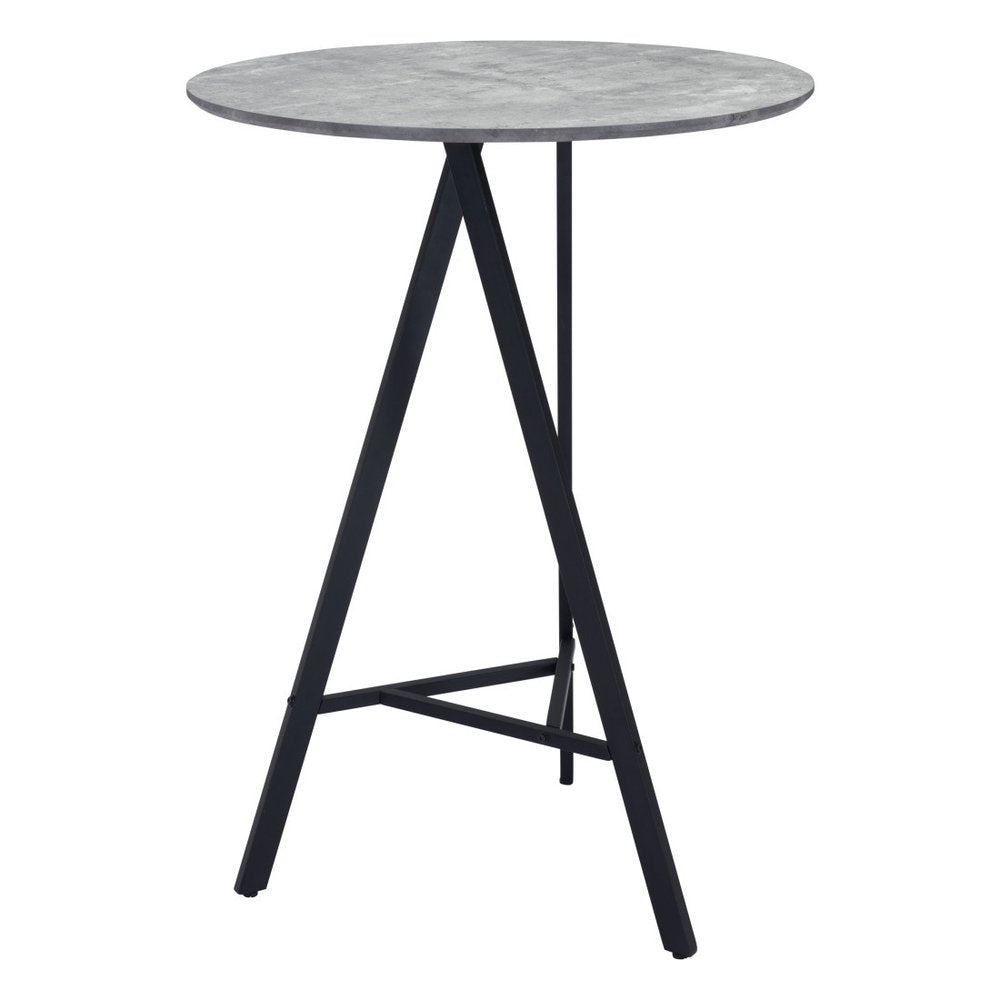 32" Gray and Black Rounded Steel Bar Table HomeRoots