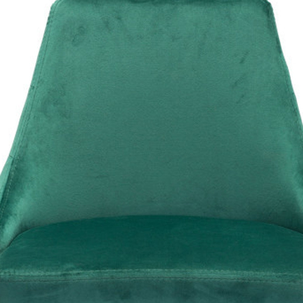 26" Green And Black Steel Low Back Counter Height Bar Chair