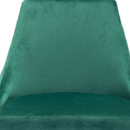 26" Green And Black Steel Low Back Counter Height Bar Chair