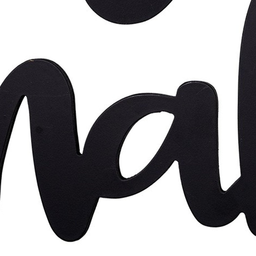 Black Metal Get Naked Wall Sign — view 6