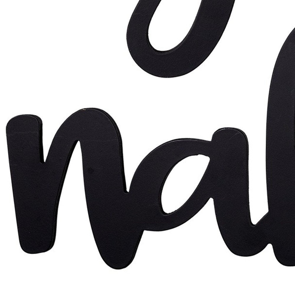 Black Metal Get Naked Wall Sign — view 7