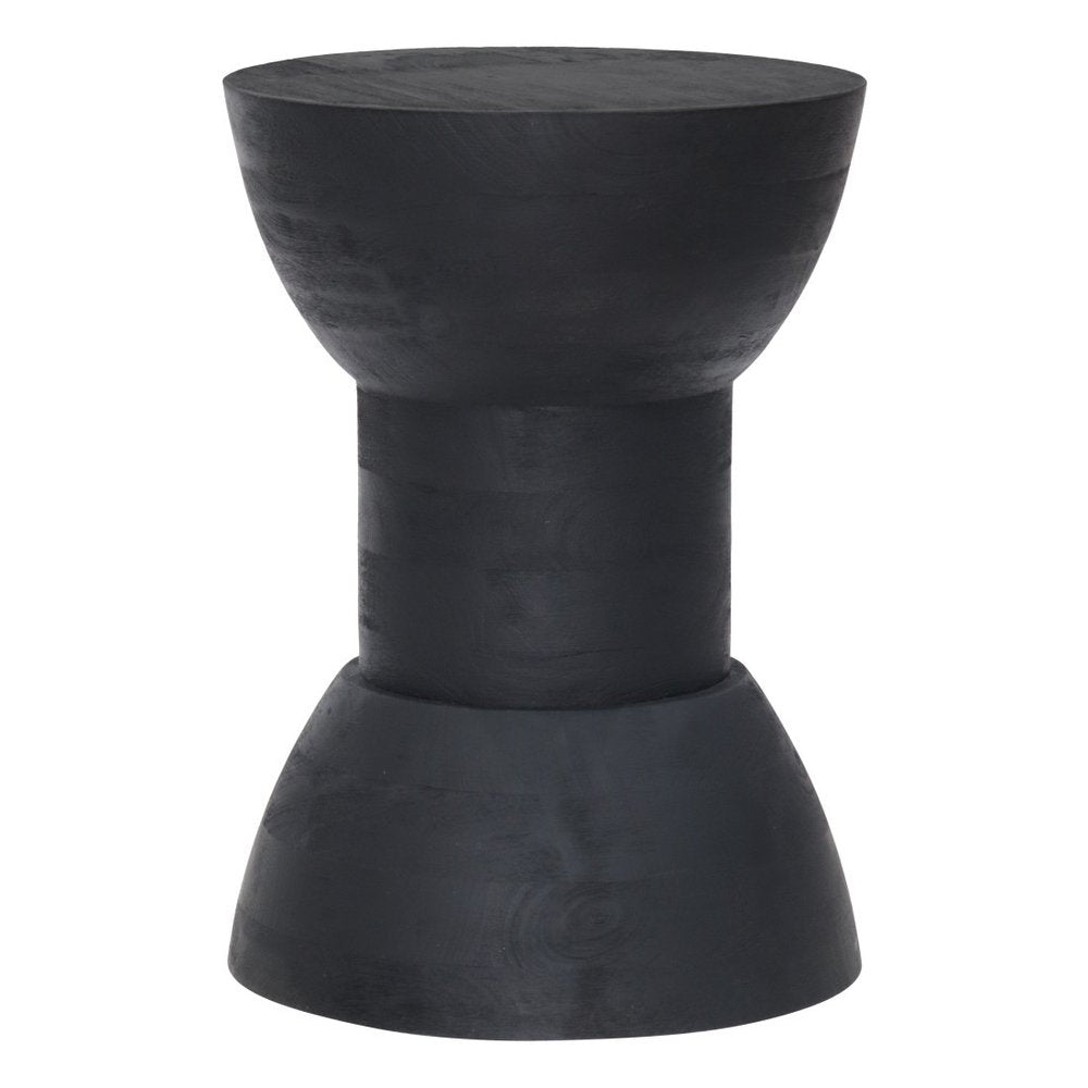 19" Black Solid Wood Backless Bar Chair HomeRoots