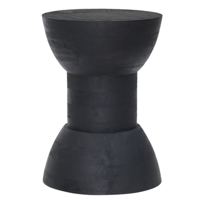 19" Black Solid Wood Backless Bar Chair HomeRoots