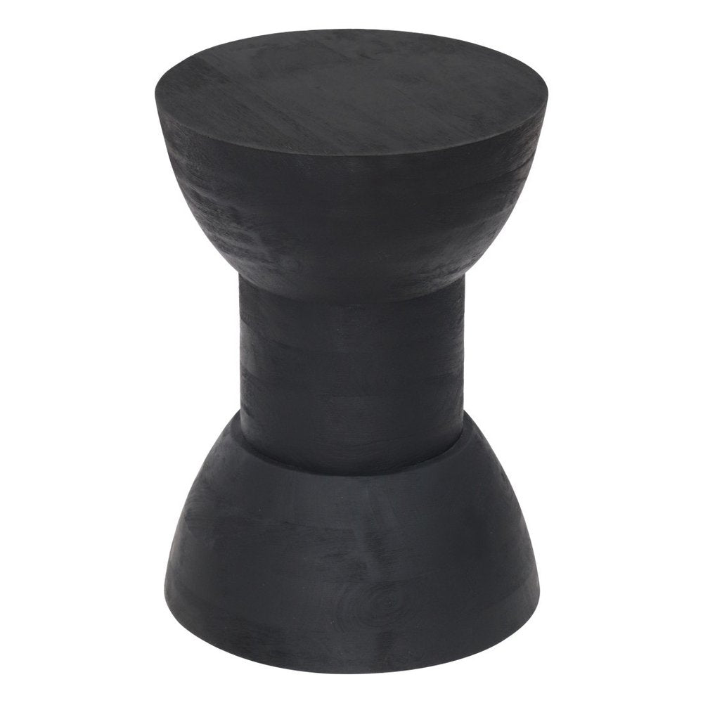 19" Black Solid Wood Backless Bar Chair HomeRoots