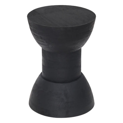 19" Black Solid Wood Backless Bar Chair HomeRoots
