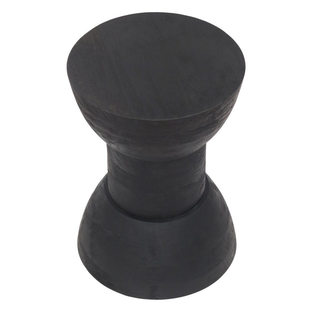 19" Black Solid Wood Backless Bar Chair HomeRoots
