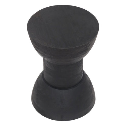 19" Black Solid Wood Backless Bar Chair HomeRoots