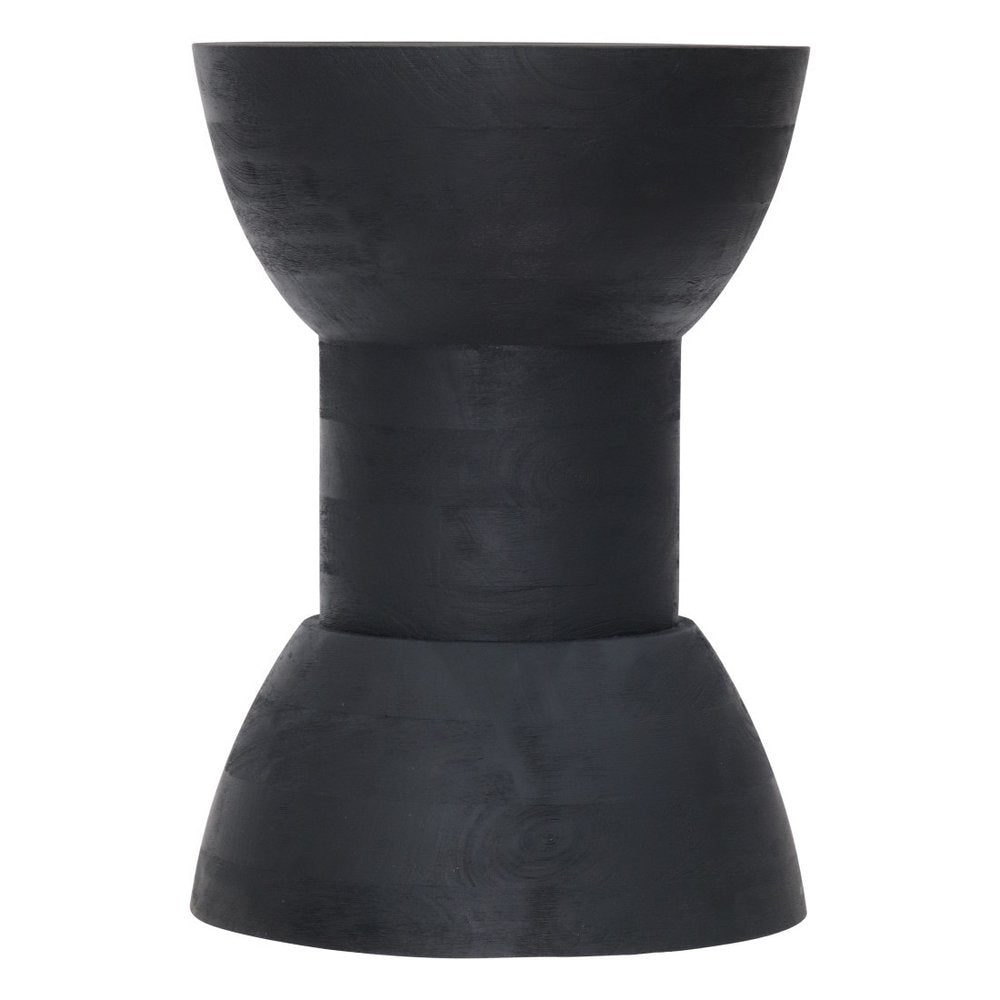 19" Black Solid Wood Backless Bar Chair HomeRoots